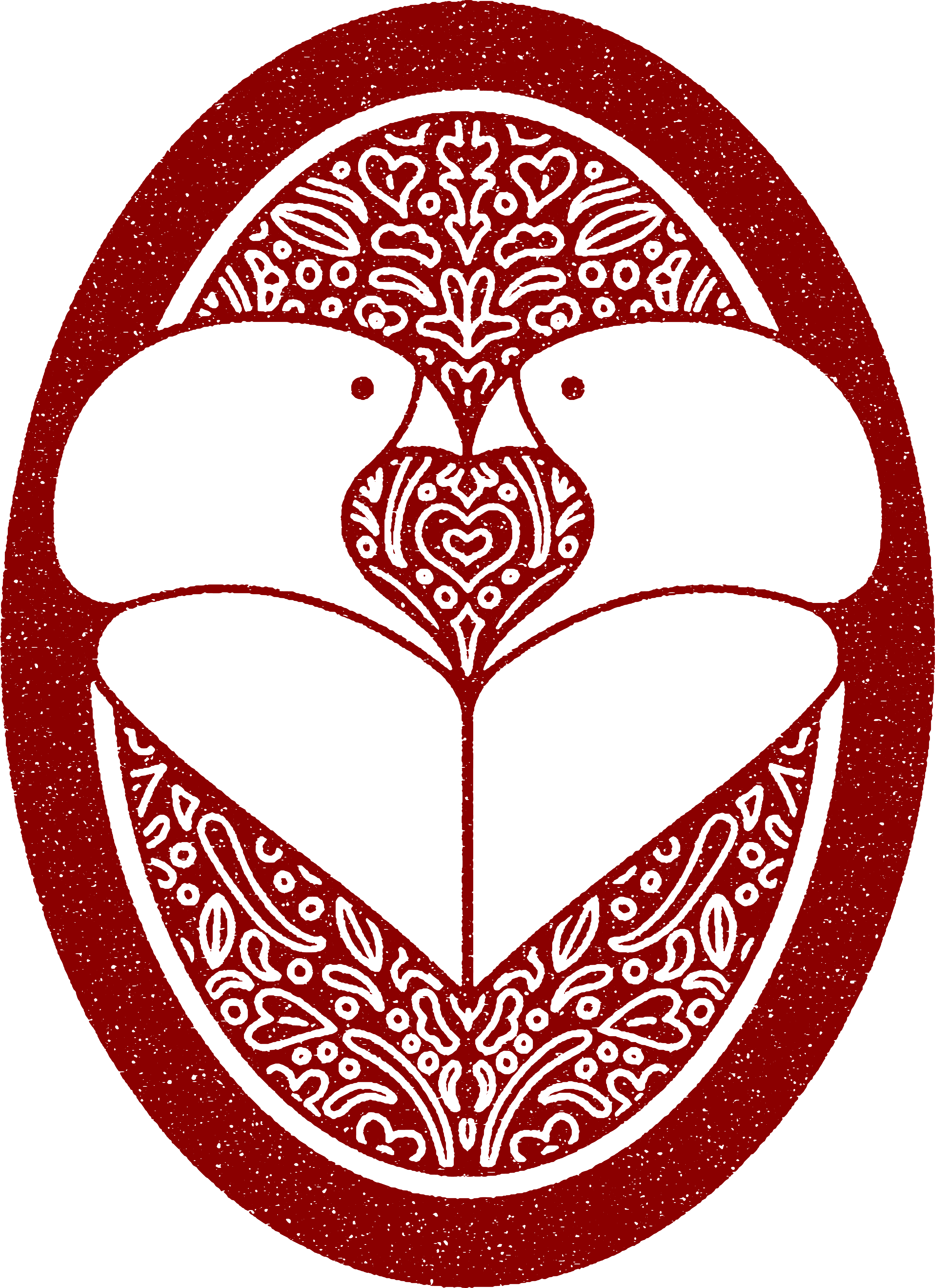 Visuals By Ken heart shaped doves in an elipse logo